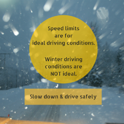 Please be prepared for changing road conditions.